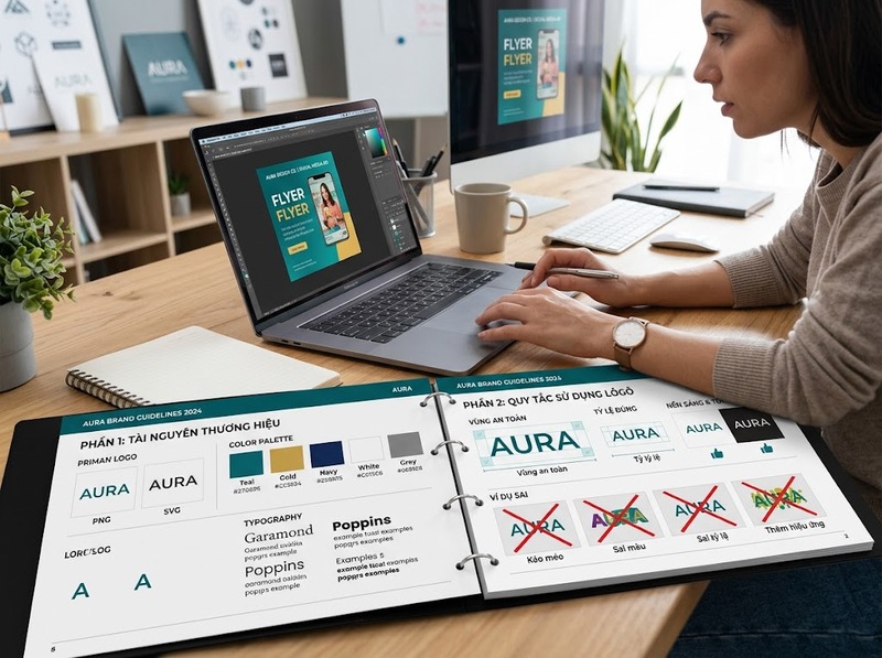 Brand Guideline giúp sử dụng nhận diện thương hiệu nhất quán như thế nào?
