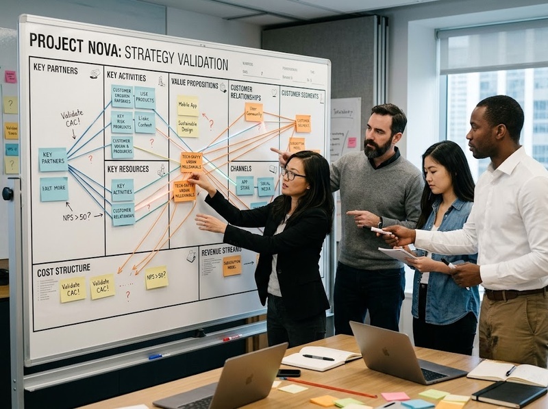 Business Model Canvas giúp mô tả mô hình kinh doanh qua 9 khối thế nào?