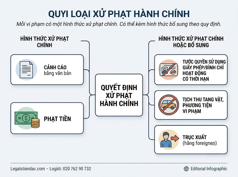 Các hình thức xử phạt vi phạm hành chính được áp dụng khác nhau thế nào?