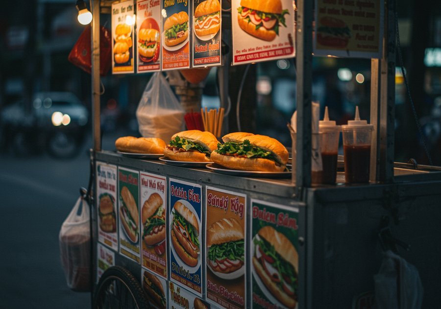 Cách trang trí xe bánh mì đẹp giúp tăng sức hút ngay từ xa