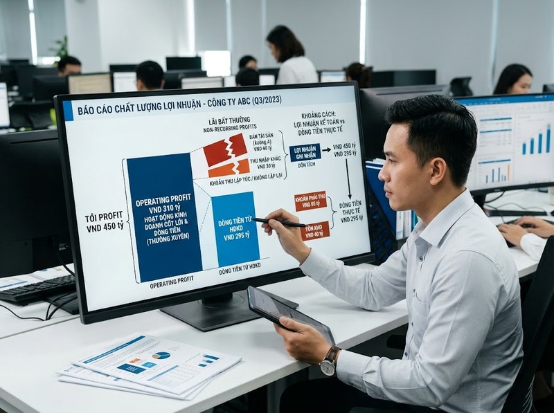 Chất lượng lợi nhuận phản ánh mức bền vững và khả năng chuyển thành tiền