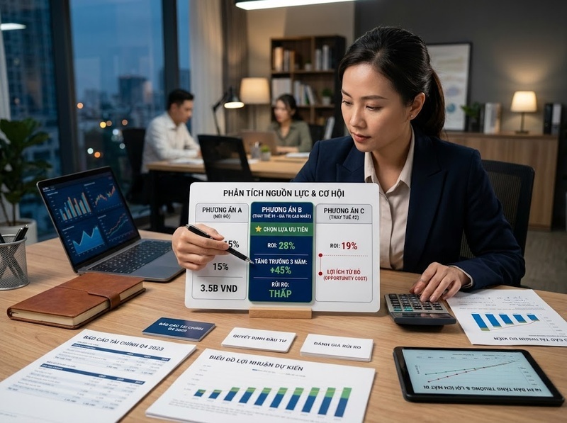 Chi phí cơ hội phản ánh giá trị của phương án tốt nhất bị bỏ qua