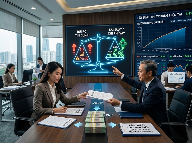 Chi phí nợ vay phản ánh chi phí thực tế của nguồn vốn vay