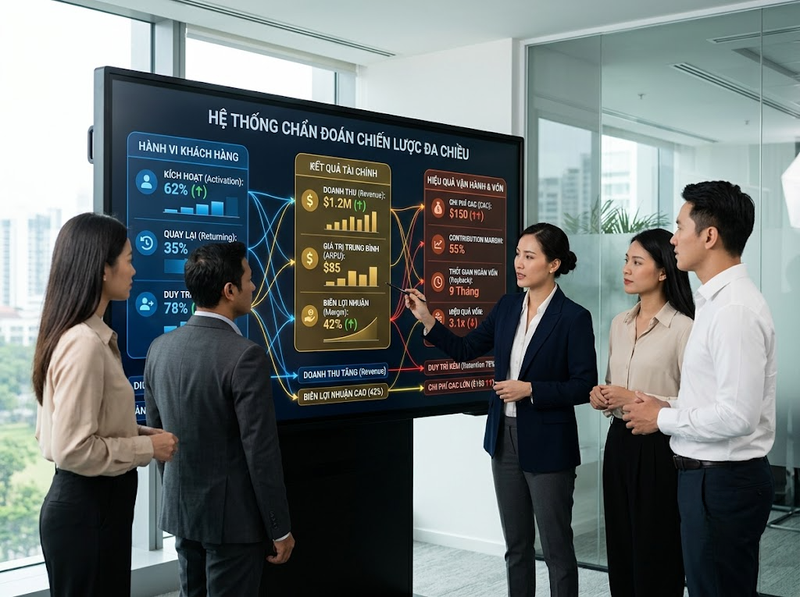 Chỉ số đánh giá mô hình kinh doanh theo giá trị, doanh thu và hiệu quả