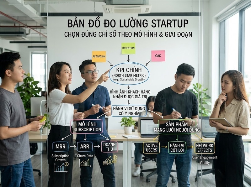 Chỉ số startup quan trọng về tăng trưởng, khách hàng, tài chính và sản phẩm