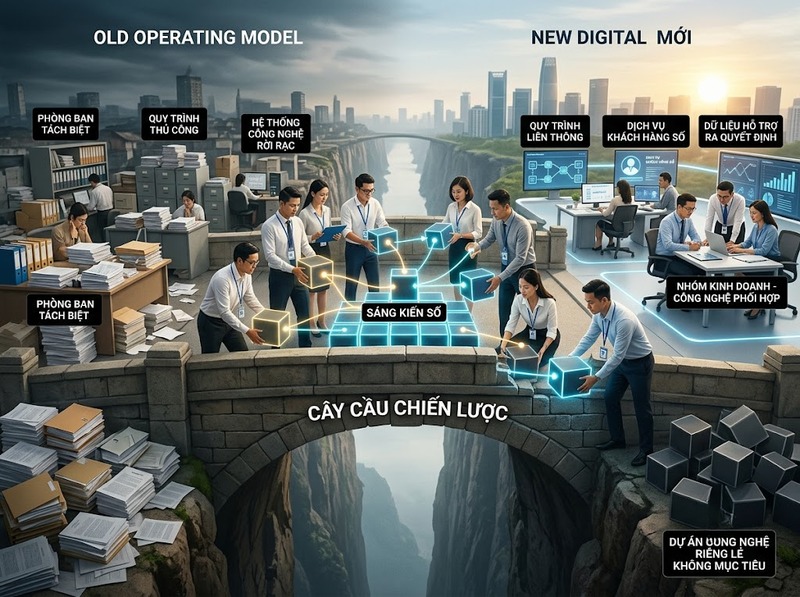 Chiến lược chuyển đổi số xác định mục tiêu, ưu tiên, công nghệ và năng lực cần có