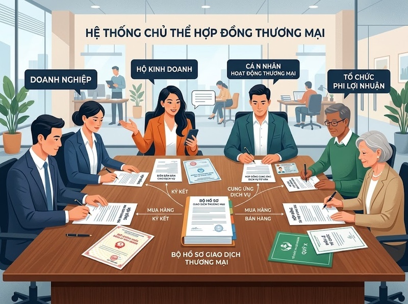 Chủ thể hợp đồng thương mại cần có tư cách và thẩm quyền như thế nào?