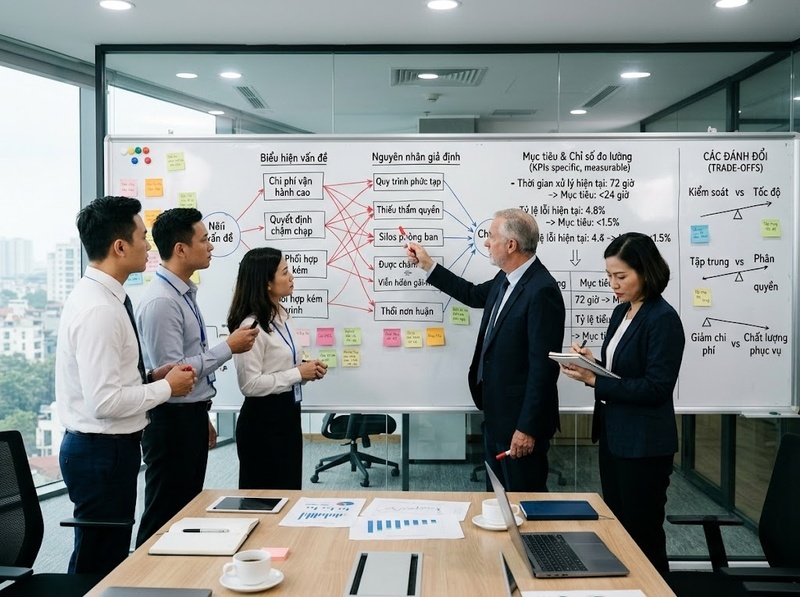 Chuẩn bị tái cấu trúc doanh nghiệp từ mục tiêu, dữ liệu đến nguồn lực