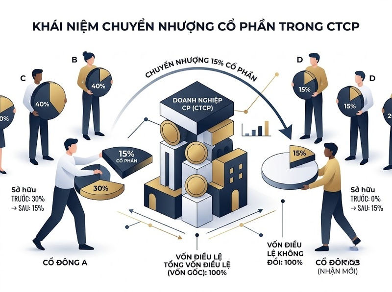 Chuyển nhượng cổ phần làm thay đổi quyền sở hữu của cổ đông ra sao?