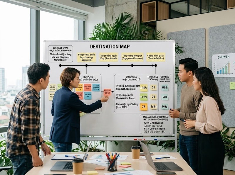 Đánh giá đội ngũ startup theo mục tiêu, phối hợp, năng lực và kết quả