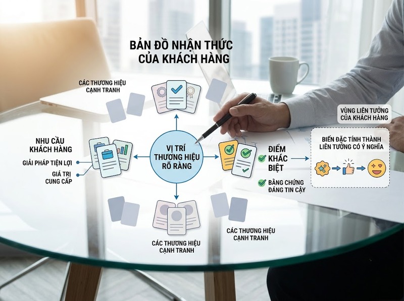 Định vị thương hiệu xác lập vị trí khác biệt trong tâm trí khách hàng