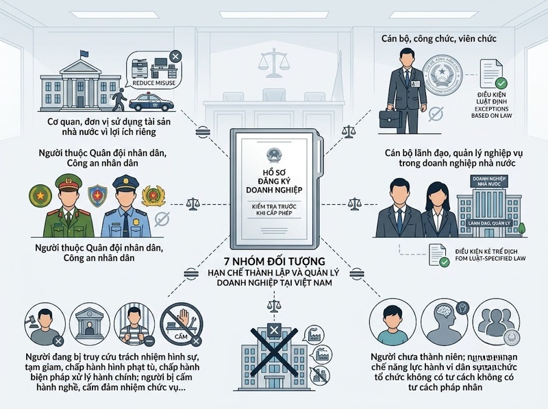 đối tượng không được thành lập doanh nghiệp