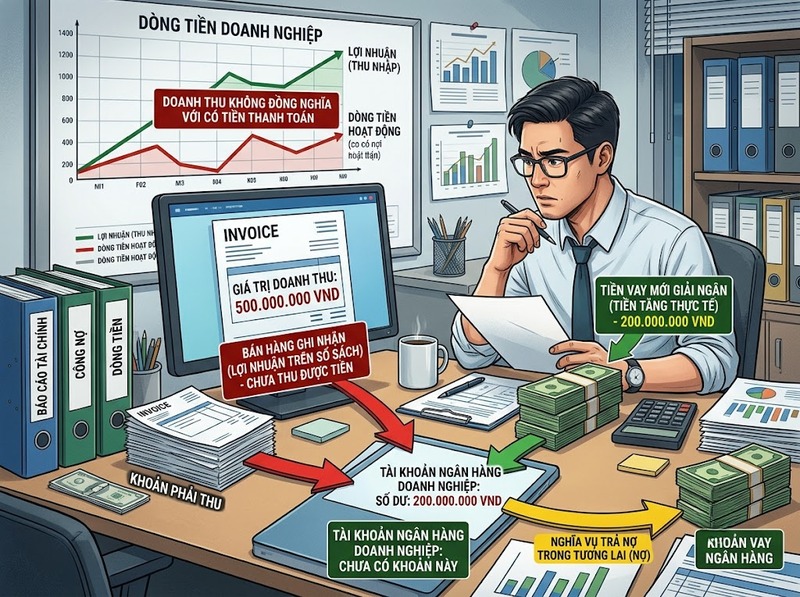 Dòng tiền là gì? Cách tiền vào và ra phản ánh khả năng thanh toán