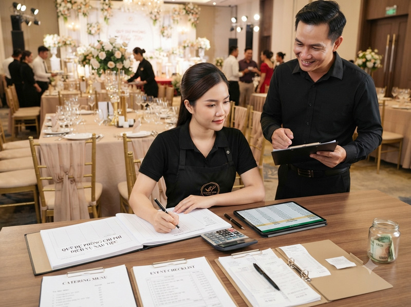 Cách lập quỹ dự phòng chi phí cho dịch vụ nấu tiệc