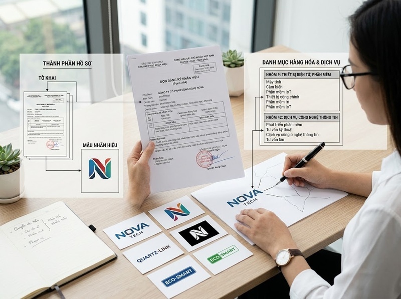 Hồ sơ đăng ký nhãn hiệu cần chuẩn bị mẫu, danh mục và giấy tờ nào?