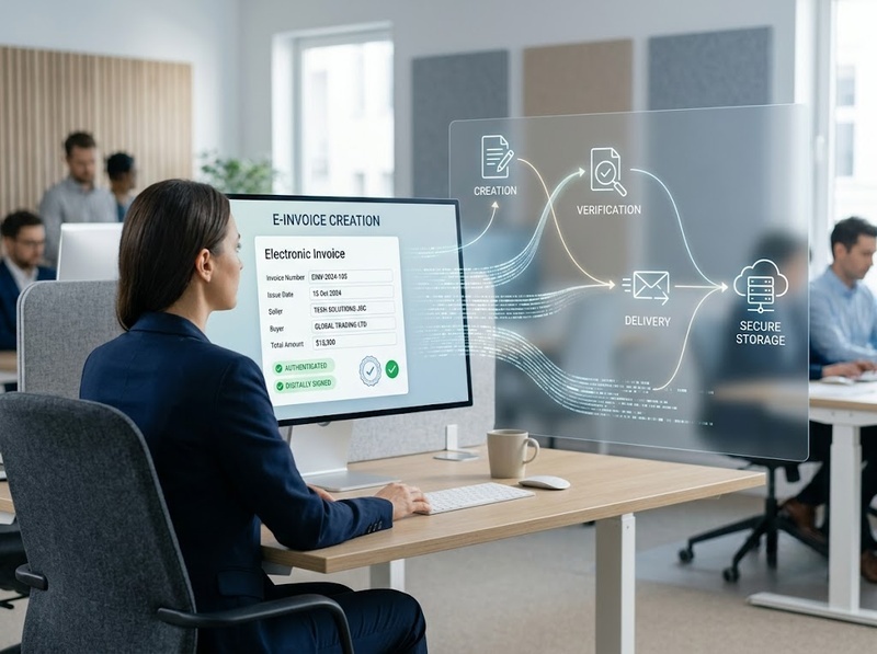 Hóa đơn điện tử được lập, gửi, nhận và lưu trữ bằng phương tiện điện tử