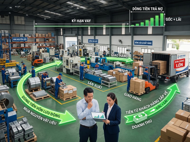 Khi nào nên vay vốn doanh nghiệp dựa trên dòng tiền, chi phí và khả năng trả nợ?
