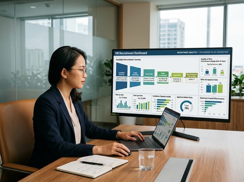 KPI nhân sự giúp đo tuyển dụng, hiệu suất, gắn kết và duy trì nhân viên