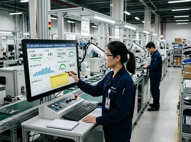 KPI vận hành giúp theo dõi năng suất, chất lượng, chi phí và tiến độ