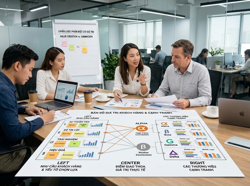 Lợi thế cạnh tranh thương hiệu được xác định từ giá trị và khả năng khác biệt