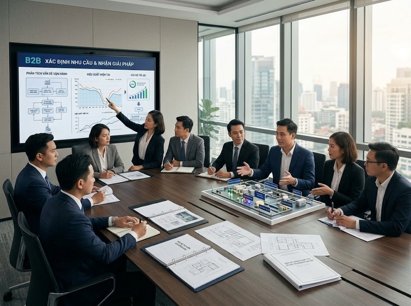 Mô hình B2B tạo giá trị giữa các doanh nghiệp theo cơ chế nào?
