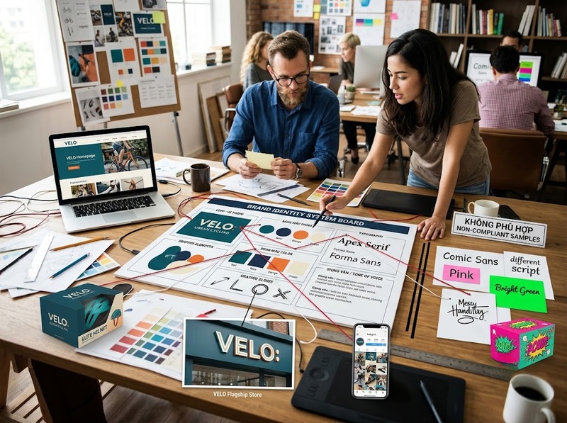 Nhận diện thương hiệu giúp thương hiệu được nhận biết bằng hình ảnh và ngôn ngữ