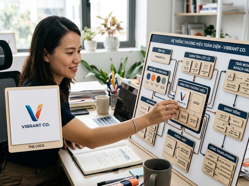 Thương hiệu và logo khác nhau về phạm vi, chức năng và giá trị