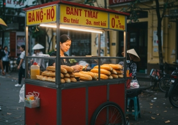 Cách trang trí xe bánh mì đẹp giúp tăng sức hút ngay từ xa