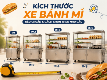 Các kích thước xe bánh mì phổ biến