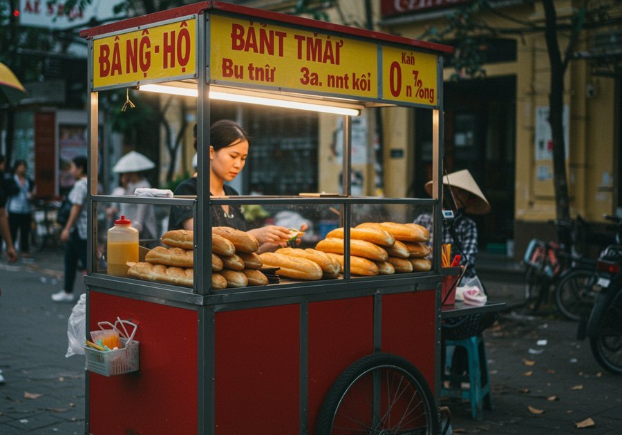 Cách trang trí xe bánh mì đẹp giúp tăng sức hút ngay từ xa - Tên thương hiệu