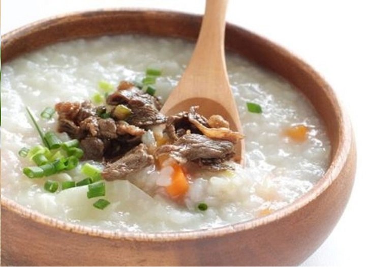 cháo thịt bò cho bé